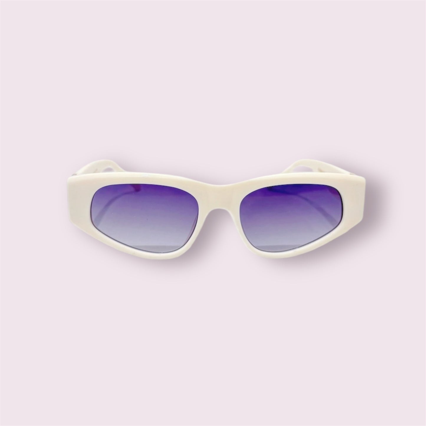 Lilas- Lunettes catseyes blanches