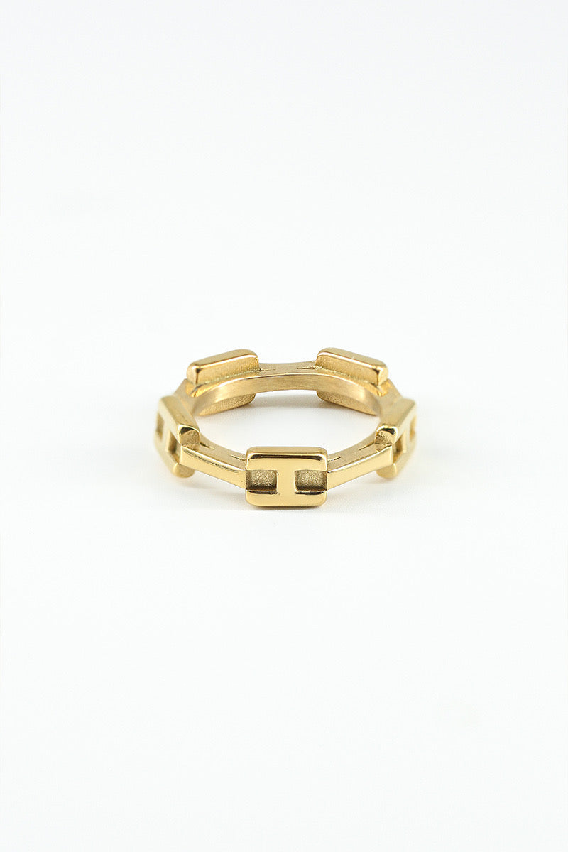 Lo- Bague homme en acier inoxydable