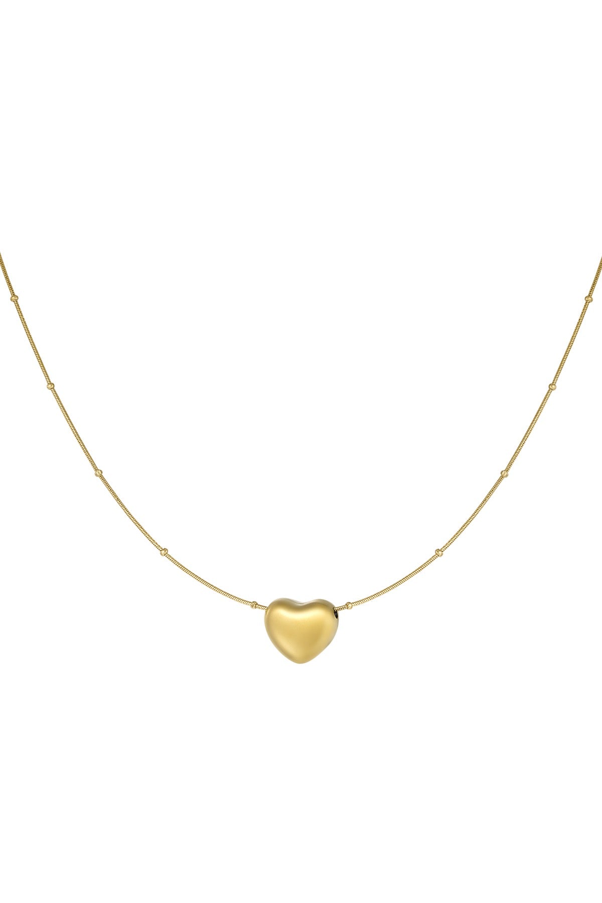 Nina- Collier minimaliste avec petit cœur - acier inoxydable