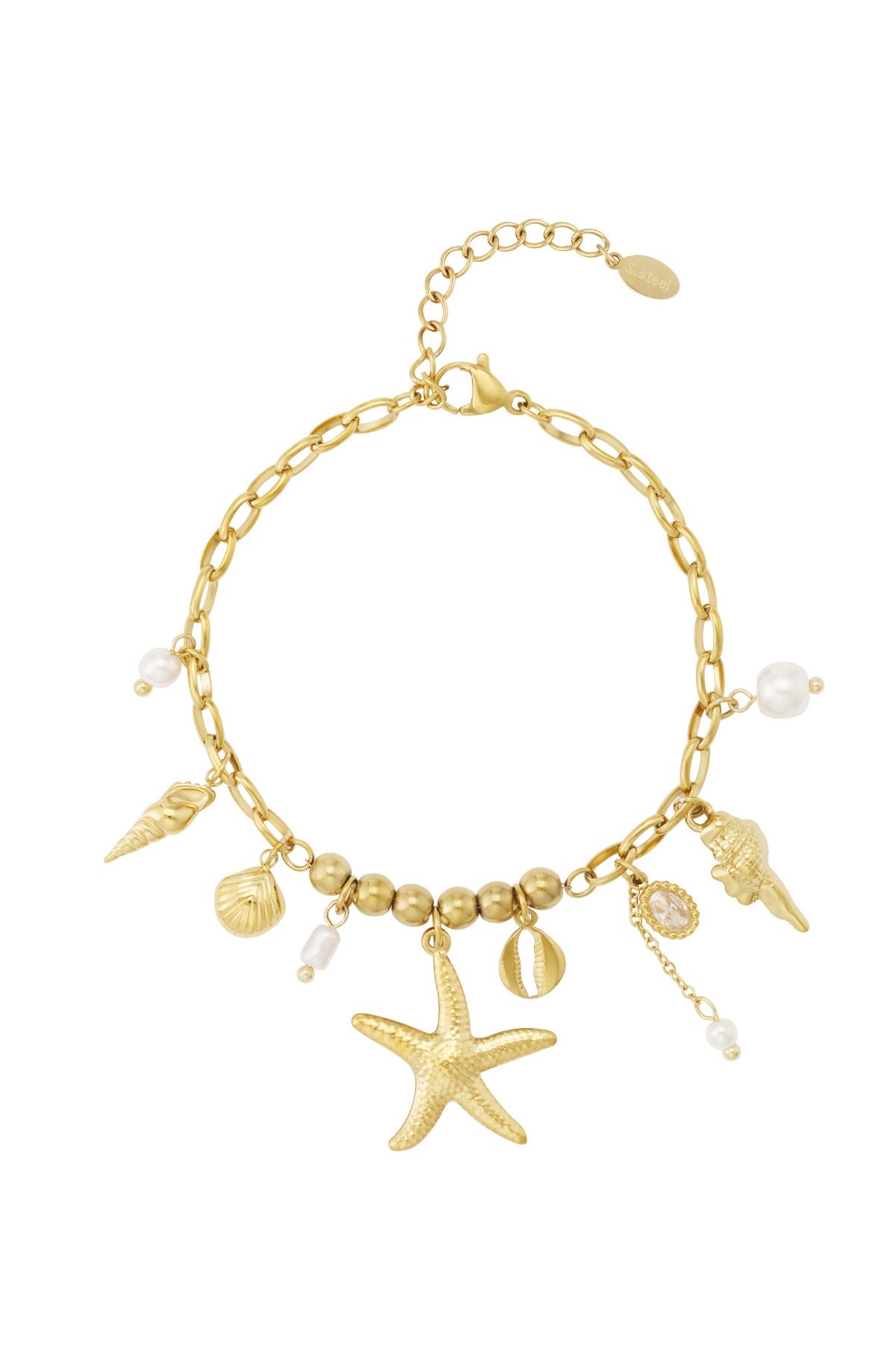 Aby- bracelet avec breloques- en acier inoxydable