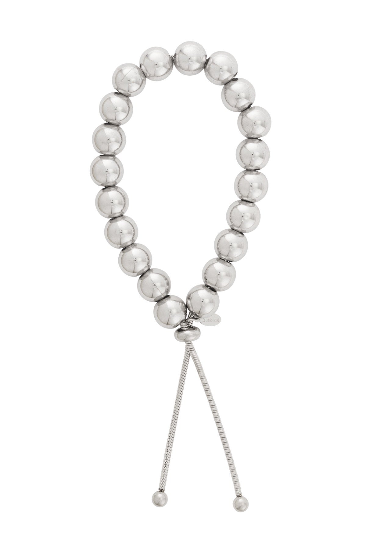 Saly- Bracelet grain d’or en acier argent