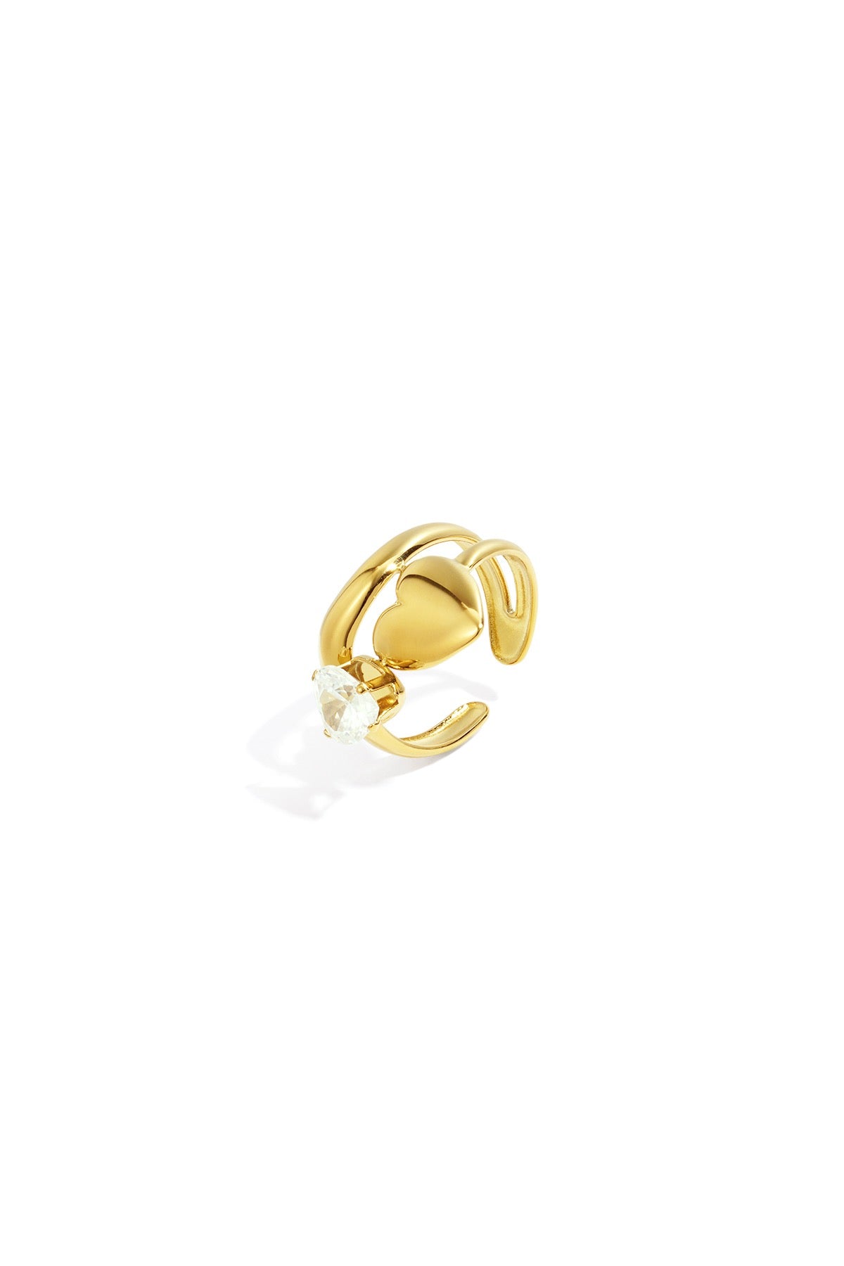 Elodie- Bague ajustable en acier inoxydable