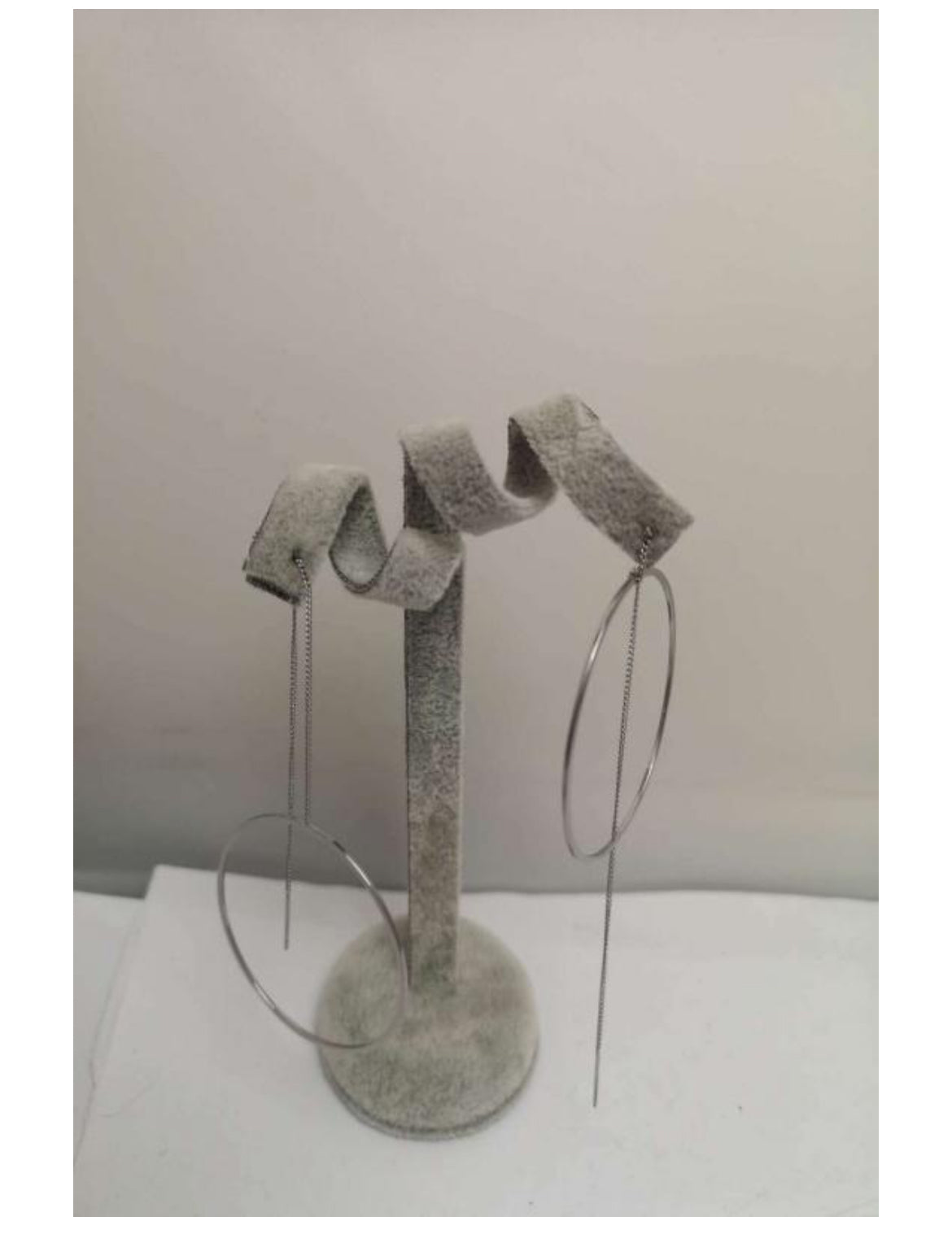 Ally- Boucles d’oreilles chaîne créoles version argent