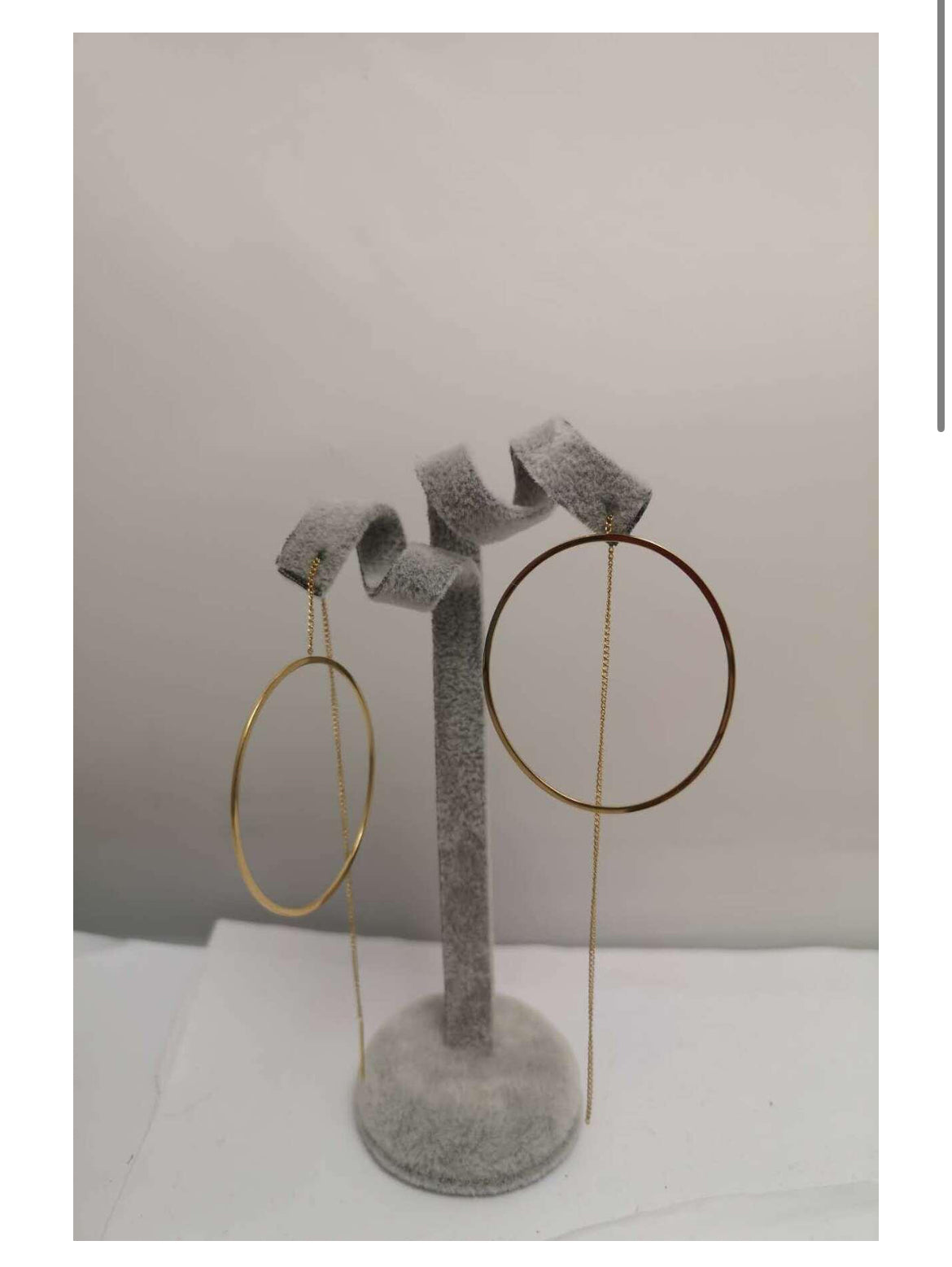 Ally- Boucles d’oreilles chaîne créoles version or