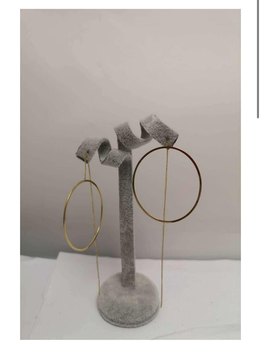 Ally- Boucles d’oreilles chaîne créoles version or