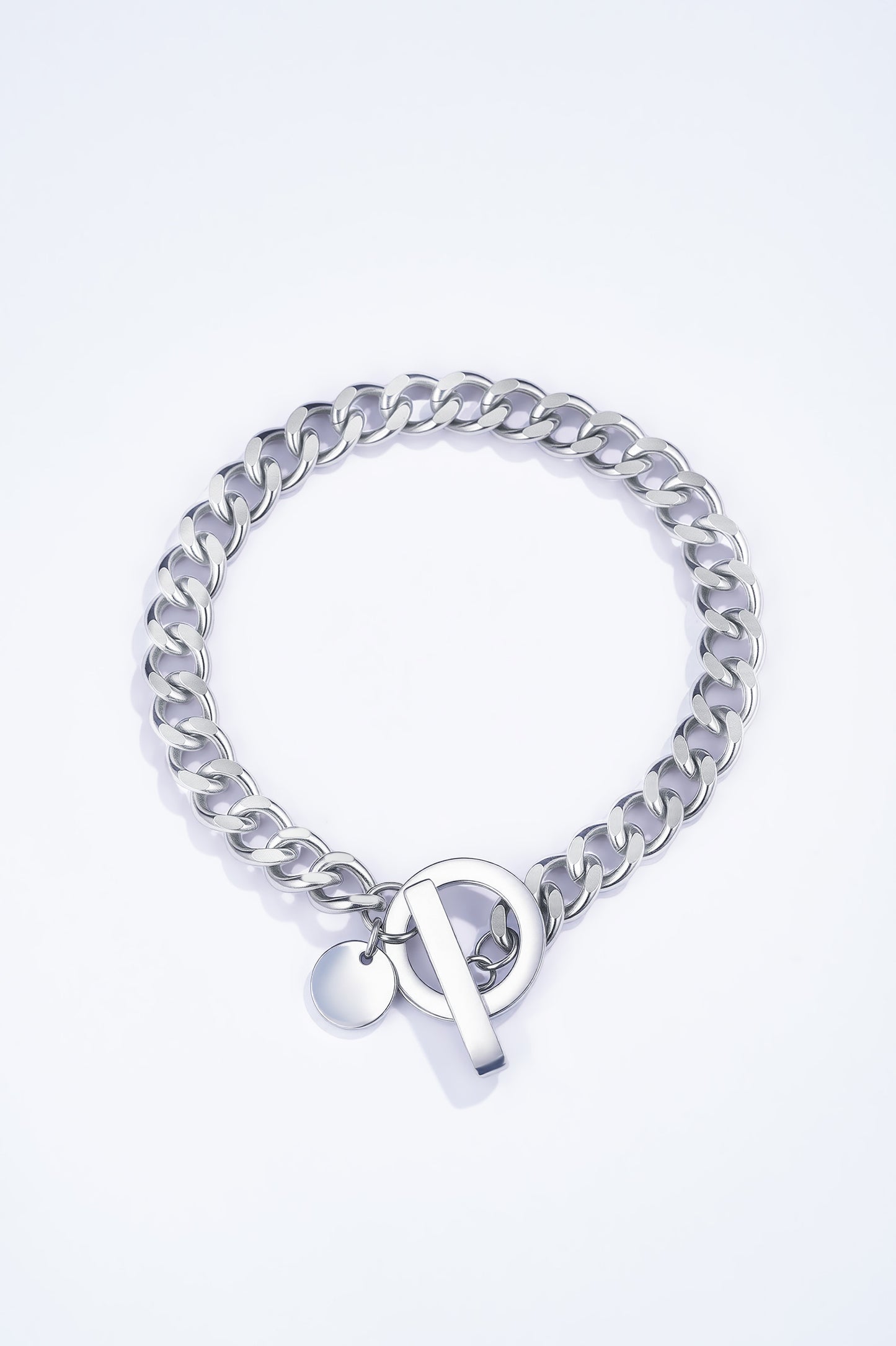 Bracelet homme en acier inoxydable version argent