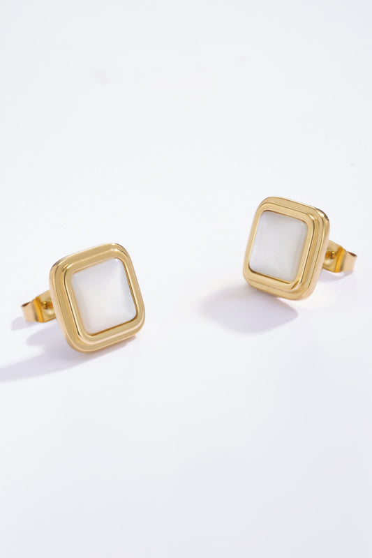 Bali- Boucles d’oreilles avec nacre- acier inoxydable