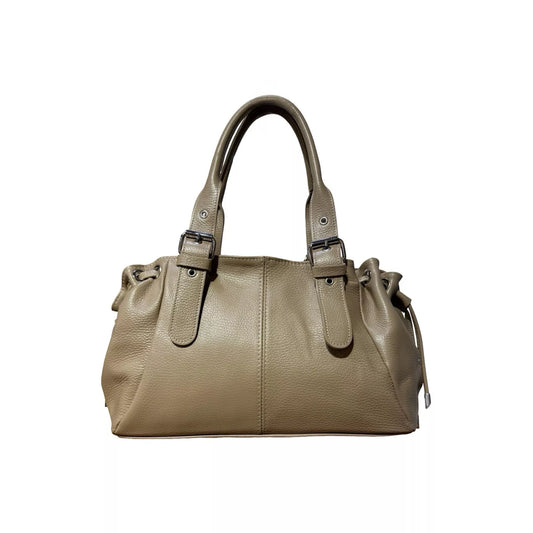 Carly- Sac en cuir grainé taupe