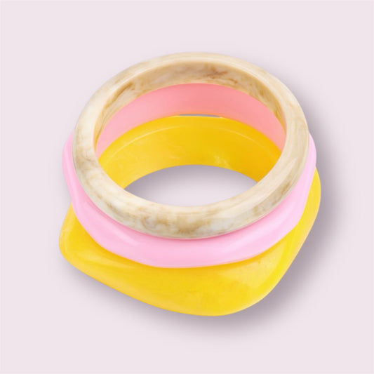 Caly- Lot de 3 bracelets Pop