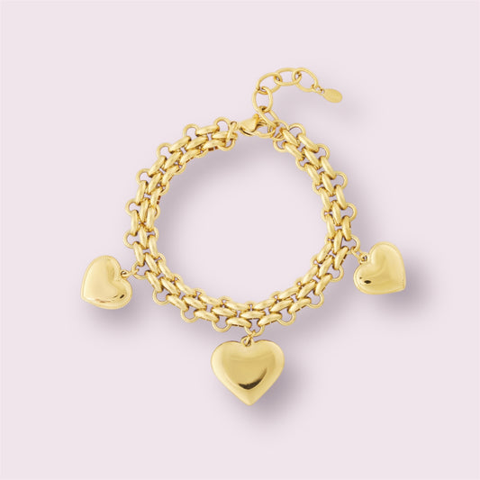 Cici- Bracelet breloques cœur
