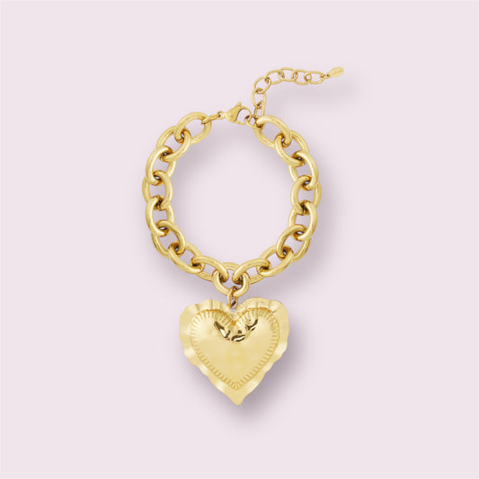Louisy- Bracelet pendentif gros cœur