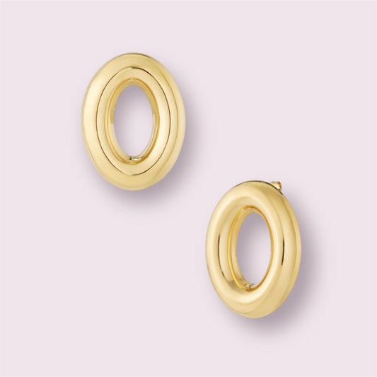 Zoé- Boucles d’oreilles ovales ajourées