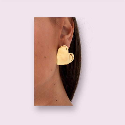 Mana- Boucles d’oreilles cœur brillant