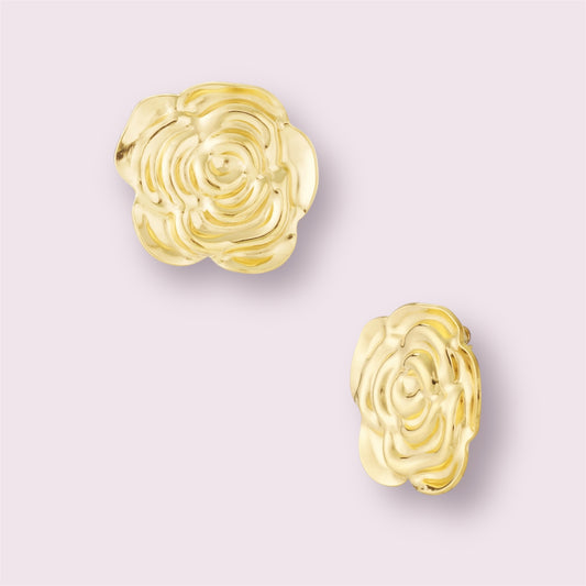 Rose- Boucles d’oreilles