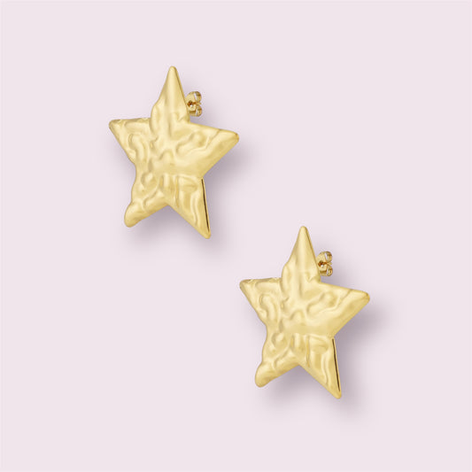 Fara- Boucles d’oreilles étoiles martelées