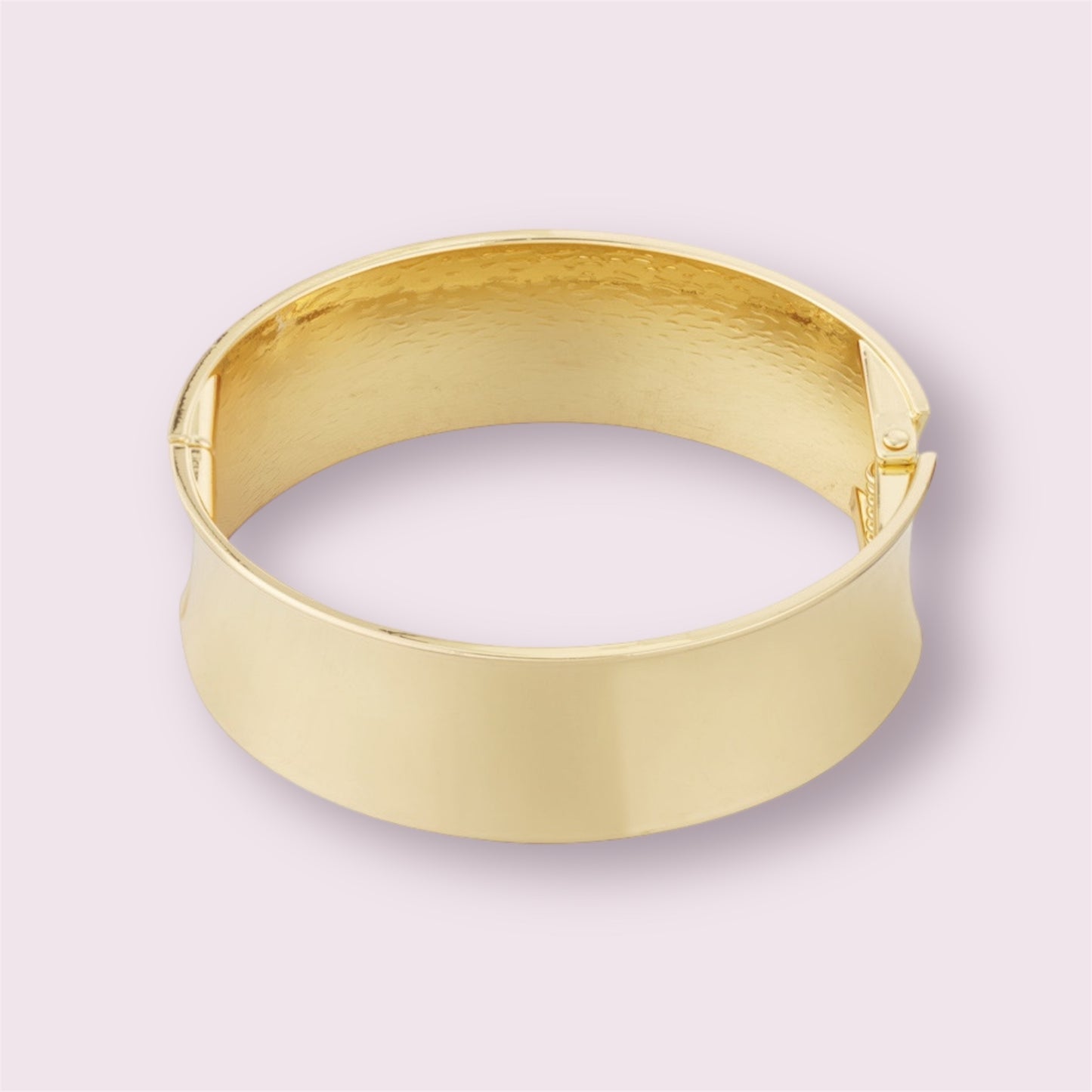 Diana- Joncs larges dorés – finition brillante