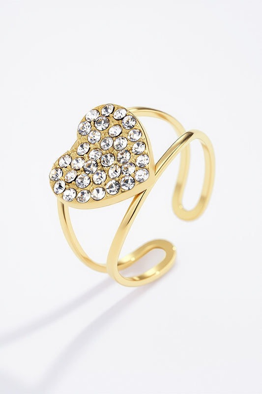 Sindy- Bague ajustable en acier inoxydable et zirconium