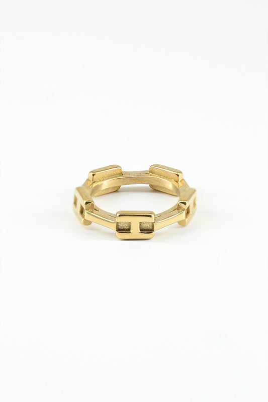 Lo- Bague homme en acier inoxydable