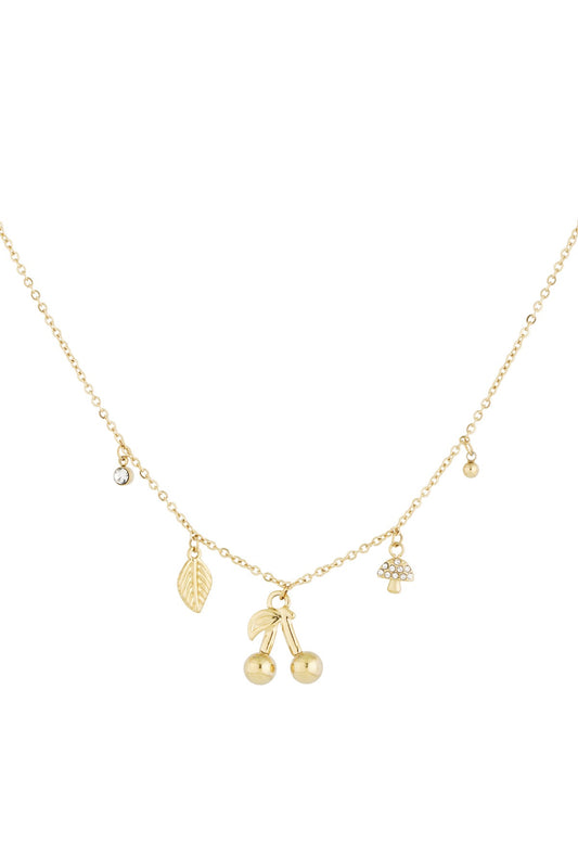 Celi - Collier breloques cerise