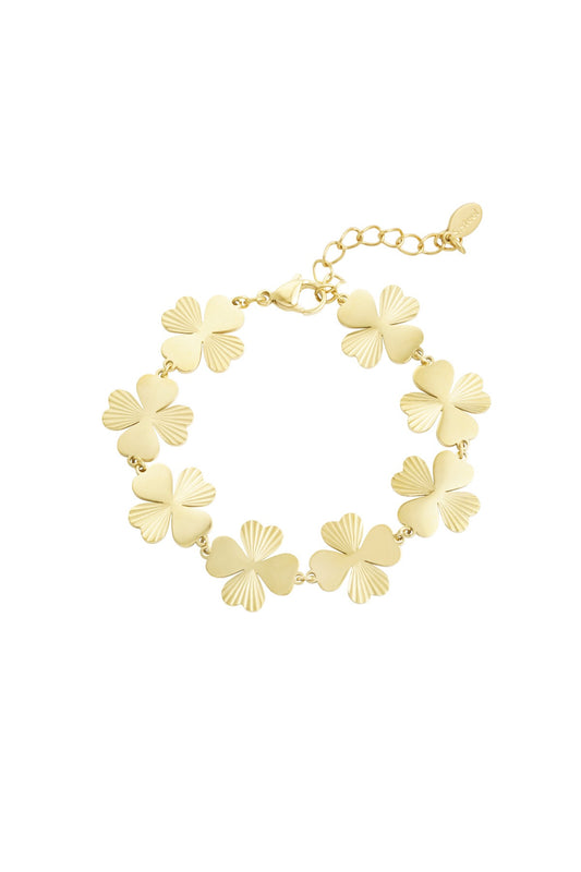 Mary- Bracelet trèfles - acier inoxydable