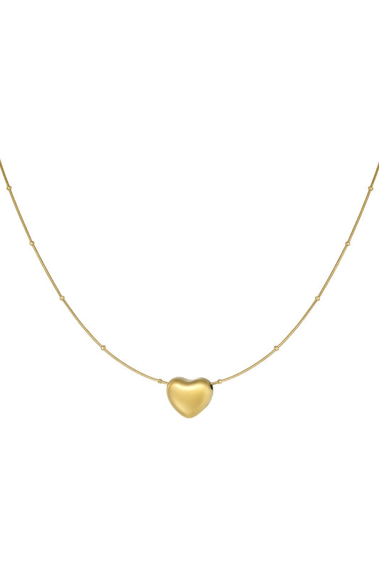 Nina- Collier minimaliste avec petit cœur - acier inoxydable