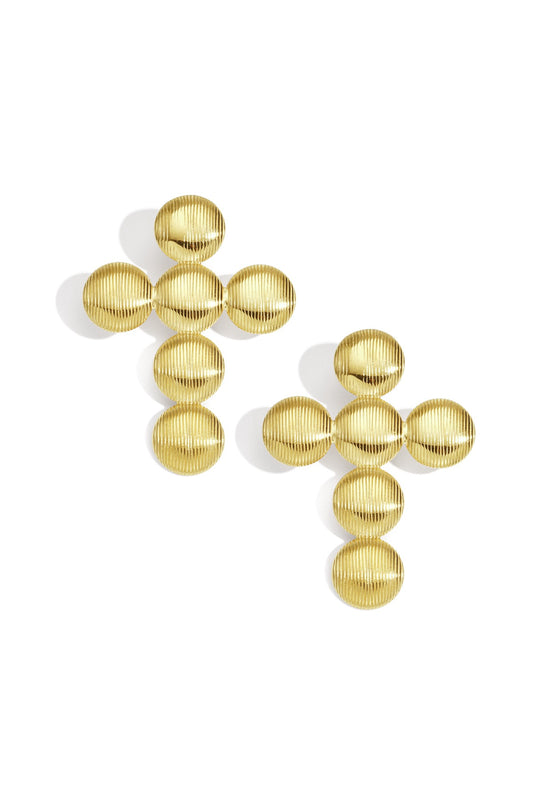Mica- Boucles d’oreilles croix XXL