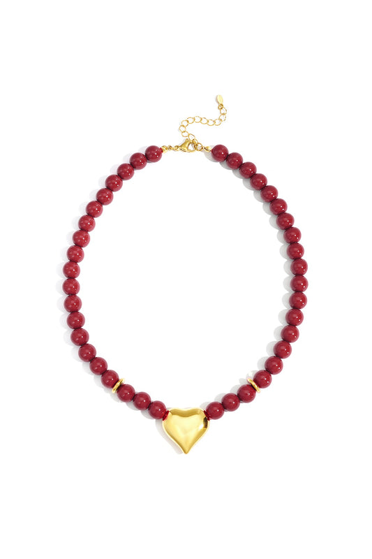 Rita- Collier perles et acier inoxydable