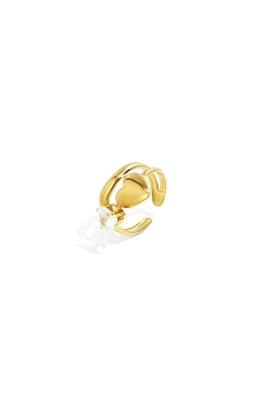 Elodie- Bague ajustable en acier inoxydable