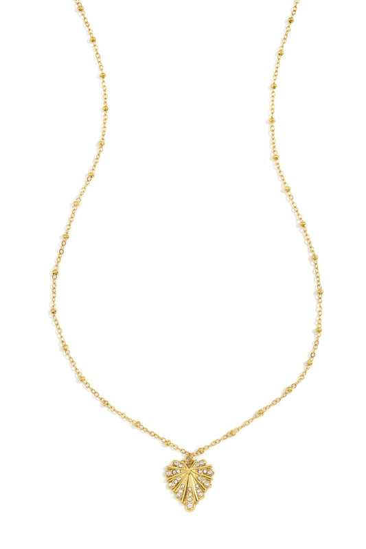 Bruna- Collier en acier inoxydable et zirconium avec pendentif