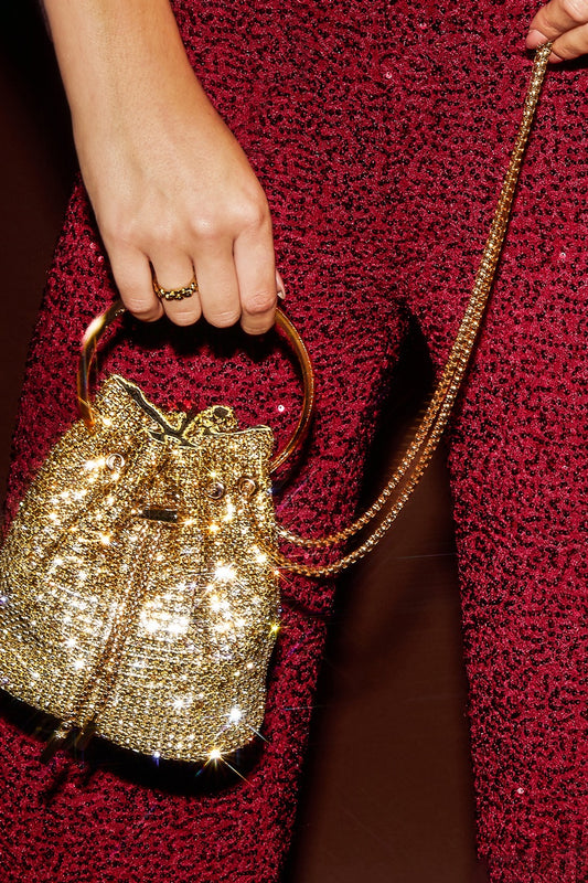 Ilia- Sac seau couleur champagne